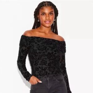 °❀ Stylish Black Floral Sheer Blouse °❀